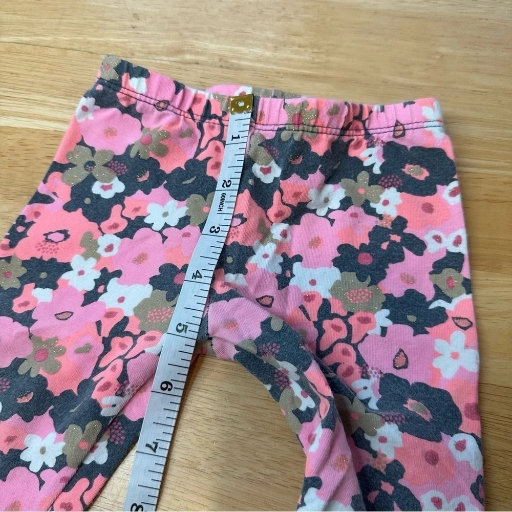 Oshkosh B'gosh Pink Floral Girls Stretch Pants Sz 9M Spring Summer